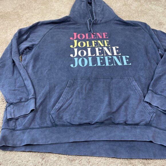 Lane Seven Hoodie Womens 3XL Blue Jolene Dolly Parton Song Lyric Spell Out - Picture 2 of 7